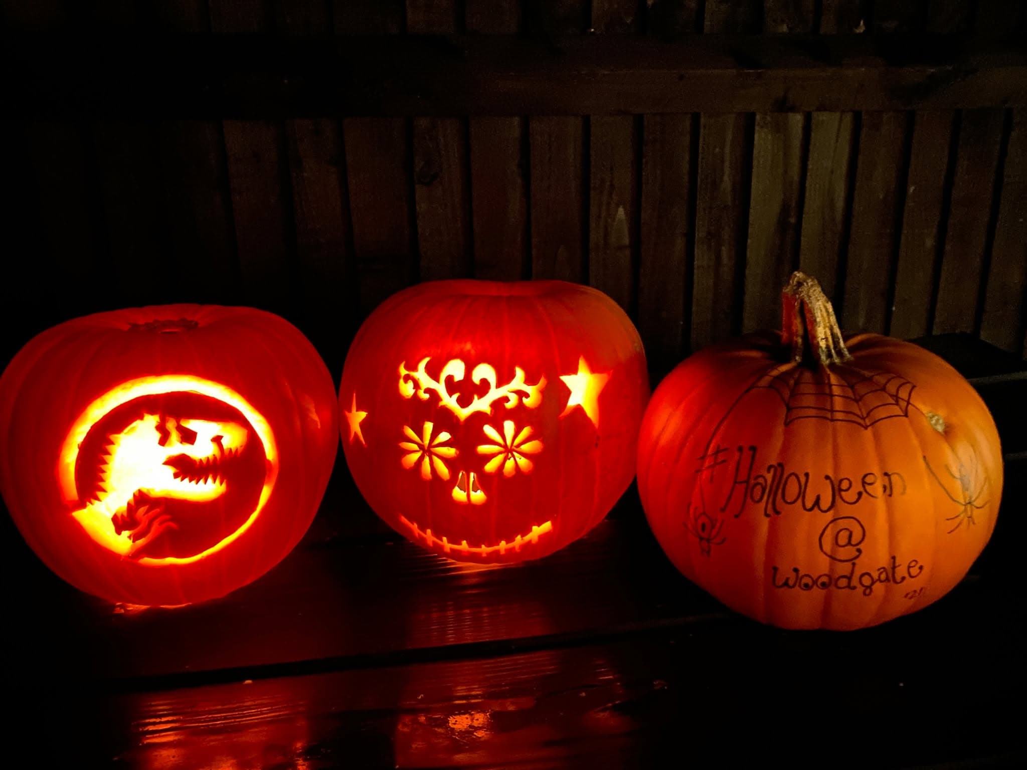 Halloween pumpkins carved for Woodgate festivities