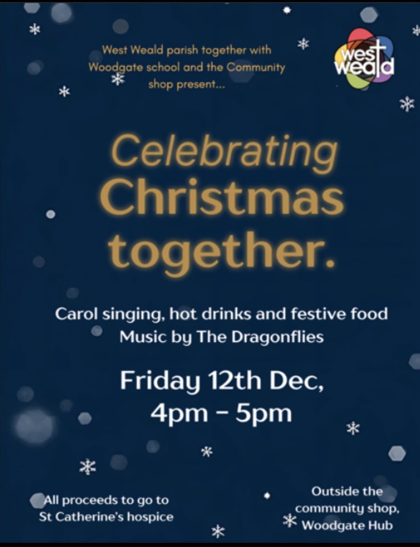 Christmas together poster for Woodgate Community Shop